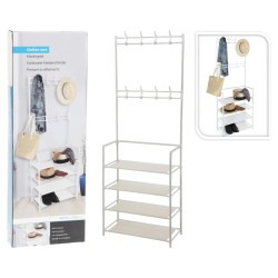 Storage solutions Appendiabiti con 4 Ripiani 60x26x155 cm Bianco