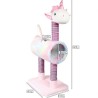 Pets Collection Tiragraffi per Gatti Unicorno Rosa 40x30x85 cm