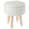 Home&Styling Sgabello Portaoggetti Ø28,7x33,8 cm Bianco Avorio