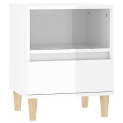 vidaXL Comodini 2 pz in Bianco Lucido 40x35x50 cm