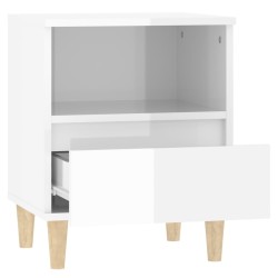 vidaXL Comodini 2 pz in Bianco Lucido 40x35x50 cm