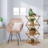 Home&Styling Scaffale Pieghevole a 4 Ripiani in Bambù