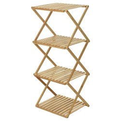 Home&Styling Scaffale Pieghevole a 4 Ripiani in Bambù