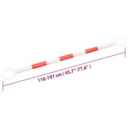 Barre Retrattili per Coni Stradali 10 pz ABS 116-197 cm