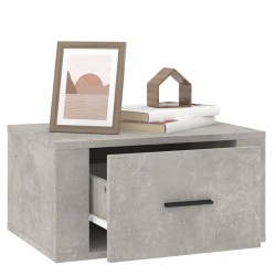 vidaXL Comodini a Muro 2 pz Grigio Cemento 50x36x25 cm