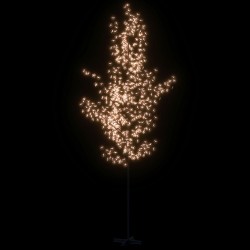 vidaXL Albero di Ciliegio con 672 LED Bianco Caldo 400 cm