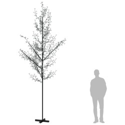 vidaXL Albero di Ciliegio con 672 LED Bianco Caldo 400 cm