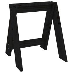 vidaXL Sgabelli 2 pz Nero 40x40x45 cm in Legno Massello di Pino