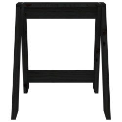 vidaXL Sgabelli 2 pz Nero 40x40x45 cm in Legno Massello di Pino