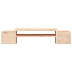 Supporto per Monitor 70x27,5x15cm in Legno Massello di Pino