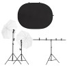 Kit per Studio Fotografico con Set di Luci e Fondale