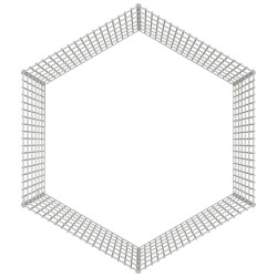 Conigliera con 6 Pannelli 54x60 cm Ferro Zincato