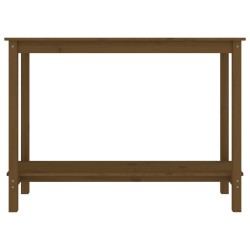 vidaXL Tavolo Consolle Miele 110x40x80 cm in Legno Massello di Pino