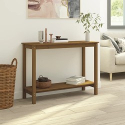 vidaXL Tavolo Consolle Miele 110x40x80 cm in Legno Massello di Pino