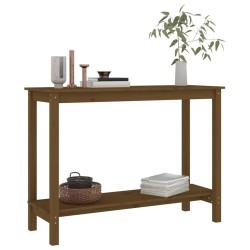 vidaXL Tavolo Consolle Miele 110x40x80 cm in Legno Massello di Pino