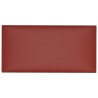 Pannelli Murali 12 pz Rosso Vino 30x15 cm in Similpelle 0,54 m²