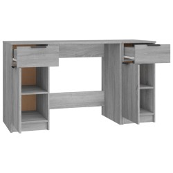 vidaXL Scrivania con Mobile Laterale Grigio Sonoma Legno ingegnerizzato