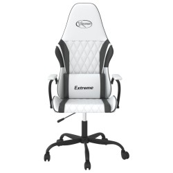 Sedia da Gaming Bianco e Nero in Similpelle