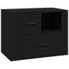 vidaXL Comodino Nero 60x36x45 cm in Legno ingegnerizzato