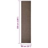 vidaXL Tappeto in Sisal Naturale 80x350 cm Marrone