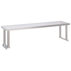 vidaXL Tavolo Lavoro Cucina con Ripiano 120x60x115 cm Acciaio Inox