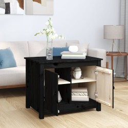 vidaXL Tavolino da Salotto Nero 71x49x55 cm in Legno Massello di Pino