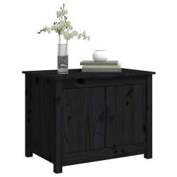 vidaXL Tavolino da Salotto Nero 71x49x55 cm in Legno Massello di Pino