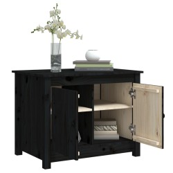 vidaXL Tavolino da Salotto Nero 71x49x55 cm in Legno Massello di Pino