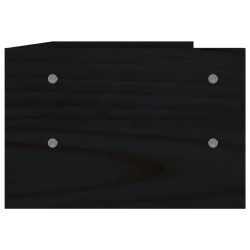 vidaXL Supporto per Monitor Nero 50x24x16 cm in Legno Massello di Pino