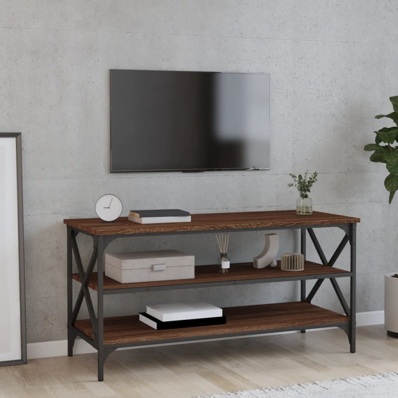 vidaXL Mobile Porta TV Rovere Marrone 100x40x50 cm Legno ingegnerizzato