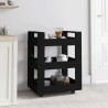 vidaXL Carrello da Cucina Nero 60x45x80 cm in Legno ingegnerizzato