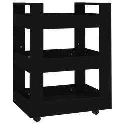 vidaXL Carrello da Cucina Nero 60x45x80 cm in Legno ingegnerizzato