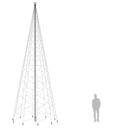 vidaXL Albero di Natale con Puntale Colorato 3000 LED 800 cm