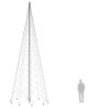 vidaXL Albero di Natale con Puntale Bianco Freddo 3000 LED 800 cm