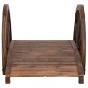 Ponte Giardino con Mezza Ruota 99x50x38 cm Legno Massello Abete