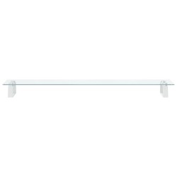 Supporto per Monitor Bianco 100x20x8cm Vetro Temperato Metallo