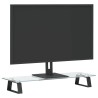 Supporto per Monitor Nero 60x20x8cm Vetro Temperato e Metallo