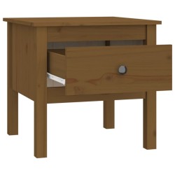 vidaXL Tavolino Miele 50x50x49 cm Legno Massello di Pino