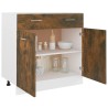 Mobile con Cassetto Rovere Fumo 80x46x81,5 cm Legno ingegnerizzato