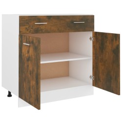 Mobile con Cassetto Rovere Fumo 80x46x81,5 cm Legno ingegnerizzato