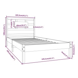 Giroletto Bianco in Legno Massello 100x200 cm