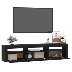 Mobile Porta TV con Luci LED Nero 180x35x40 cm