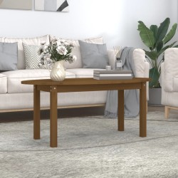 vidaXL Tavolino da Salotto Miele 110x55x45 cm Legno Massello di Pino