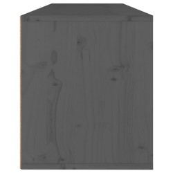 vidaXL Pensile Grigio 100x30x35 cm in Legno Massello di Pino