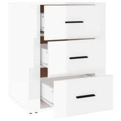 vidaXL Comodino Bianco Lucido 50x36x60 cm in Legno ingegnerizzato