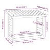 vidaXL Portalegna Grigia 108x64,5x78 cm in Legno Massello di Pino