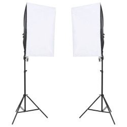 vidaXL Kit per Studio Fotografico con Set di Luci e Fondale