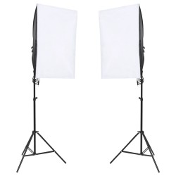 vidaXL Kit per Studio Fotografico con Set di Luci e Fondale