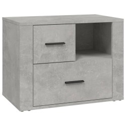 Comodino Grigio Cemento 60x36x45 cm in Legno ingegnerizzato