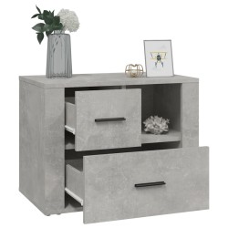 Comodino Grigio Cemento 60x36x45 cm in Legno ingegnerizzato